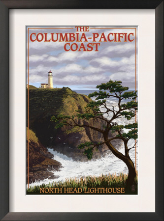 North Head Lighthouse - The Columbia-Pacific Coast, C.2009 by Lantern Press Pricing Limited Edition Print image