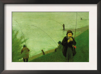Anglers On The Rhine by Auguste Macke Pricing Limited Edition Print image