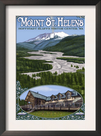 Hoffstadt Visitor Center - Mount St. Helens, Wa, C.2009 by Lantern Press Pricing Limited Edition Print image