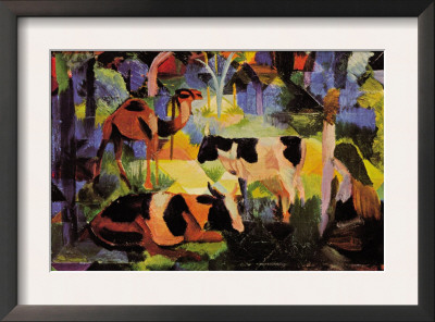 Landscape With Cows And Camels by Auguste Macke Pricing Limited Edition Print image