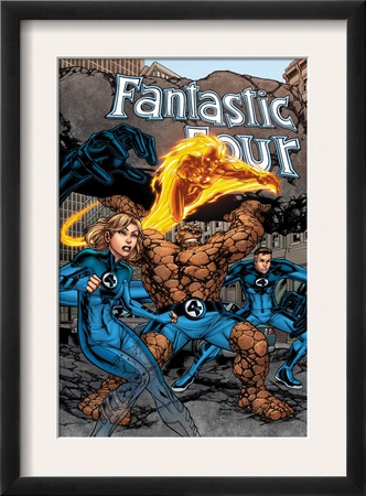Marvel Adventures Fantastic Four #1 Cover: Thing, Mr. Fantastic, Human Torch And Invisible Woman by Carlo Pagulayan Pricing Limited Edition Print image