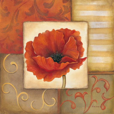 Orange Poppy I by Kim Lewis Pricing Limited Edition Print image