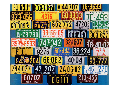 License Plates, October 12, 1940 by H. Wilson Smith Pricing Limited Edition Print image