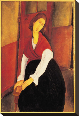 Jeanne Hebuterne With Red Shawl by Amedeo Modigliani Pricing Limited Edition Print image