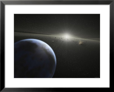 A Massive Asteroid Belt In Orbit Around A Star The Same Age And Size As Our Sun by Stocktrek Images Pricing Limited Edition Print image