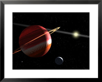 This Is An Artist's Concept Of A Jupiter-Mass Planet Orbiting The Nearby Star Epsilon Eridani by Stocktrek Images Pricing Limited Edition Print image