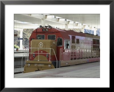 Engine, New Railway Station, Beijing To Lhasa, Lhasa, Tibet, China by Ethel Davies Pricing Limited Edition Print image