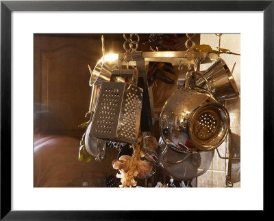 Kitchen Utensils In Provence Kitchen, Clos Des Iles, Le Brusc, Cote D'azur, Var, France by Per Karlsson Pricing Limited Edition Print image