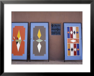 Colorful Doors Made By Local Metalworkers, Morocco by John & Lisa Merrill Pricing Limited Edition Print image