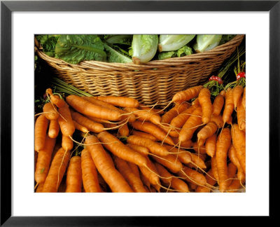 Bunches Of Carrots And Lettuce, Ferry Building Farmer's Market, San Fransisco, California, Usa by Inger Hogstrom Pricing Limited Edition Print image