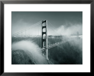 Golden Gate Bridge With Mist And Fog, San Francisco, California, Usa by Steve Vidler Pricing Limited Edition Print image