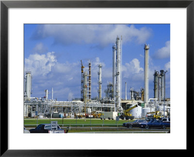 Oil Refinery On Bank Of Mississippi Near Baton Rouge, Louisiana, Usa by Anthony Waltham Pricing Limited Edition Print image
