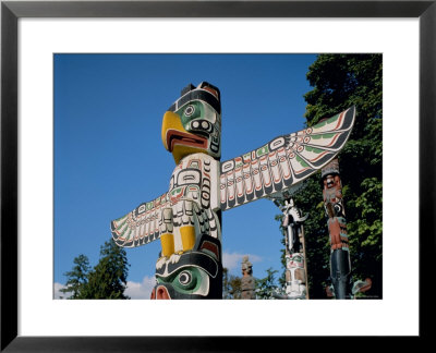Totem Poles, Vancouver, British Columbia (B.C.), Canada, North America by Adina Tovy Pricing Limited Edition Print image