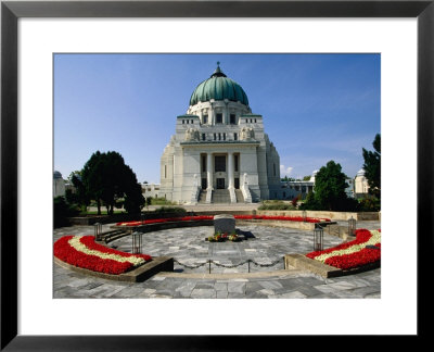 Dr Karl-Lueger-Kirche Overlooking Tomb Of Dr Karl Renner At Zentralfriedhof, Vienna, Austria by Diana Mayfield Pricing Limited Edition Print image