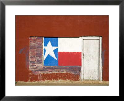 Texas Flag On Old Building On Historic Route 66 by Richard Cummins Pricing Limited Edition Print image