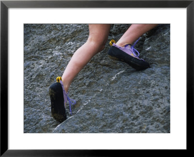 Close View Of A Rock Climbers Feet by Stacy Gold Pricing Limited Edition Print image