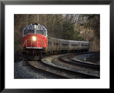 Commuter Train Curves Homeward, Silver Spring, Maryland by Stephen St. John Pricing Limited Edition Print image