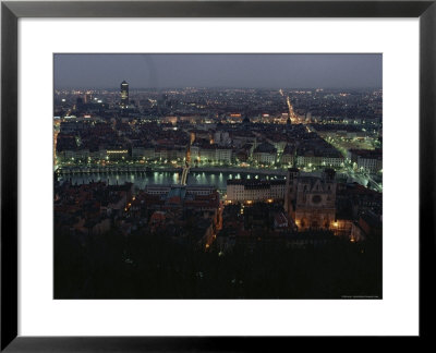 Lyon Between The Pont De La Feuillite And The Pont Bonaparte At Twilight, France by James L. Stanfield Pricing Limited Edition Print image
