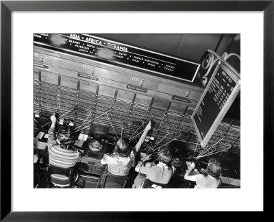 Operators On The Transoceanic Switchboard At The Long Distance Building Of The New York Telephone by Margaret Bourke-White Pricing Limited Edition Print image