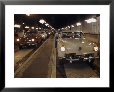 New Studebakers Coming Off The Assembly Line In South Bend, Indiana. 1946 by Bernard Hoffman Pricing Limited Edition Print image