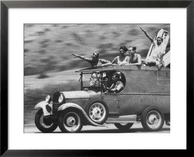 Youths Heading To The Beach To Surf by Allan Grant Pricing Limited Edition Print image
