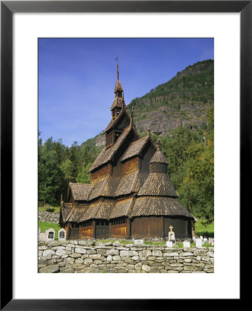 Borgund Stave Church, Western Fjords, Norway by Gavin Hellier Pricing Limited Edition Print image