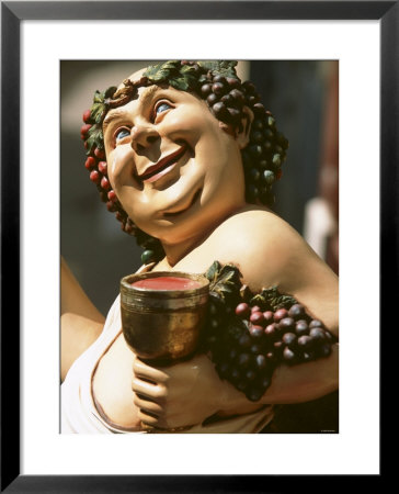 Bacchus, Roman God Of Wine, Painted Wooden Figure by Joerg Lehmann Pricing Limited Edition Print image