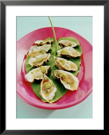 Oysters With Tomato Oil And Jalapeno (Chili Rings) by Alexander Van Berge Pricing Limited Edition Print image