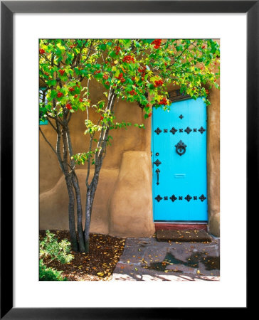 Turquoise Door, Santa Fe, New Mexico by Tom Haseltine Pricing Limited Edition Print image