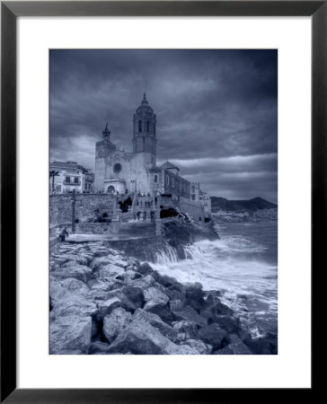 Sitges, Sant Bartomeu I Santa Tecla Church, Catalonia, Spain by Alan Copson Pricing Limited Edition Print image