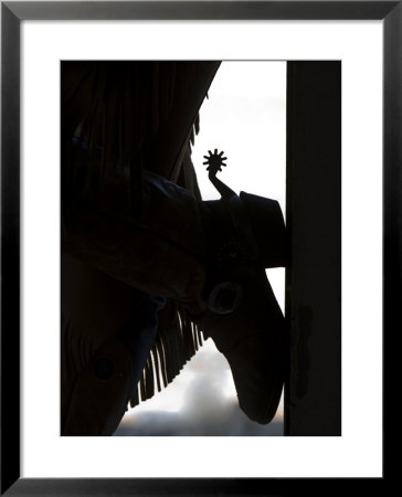 Cowgirl's Boot Silhouette, Flitner Ranch, Shell, Wyoming, Usa by Carol Walker Pricing Limited Edition Print image