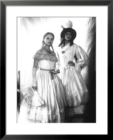 Wanda And Marion Wulz In Nineteenth Century Dress On The Occasion Of A Masked Ball by Carlo Wulz Pricing Limited Edition Print image