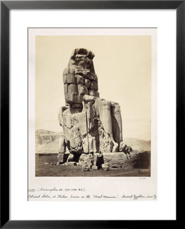 The Vocal Memnon, Colossal Statue Of Amenhotep Iii, Xviii Dynasty, C.1375-1358 Bc by Francis Bedford Pricing Limited Edition Print image