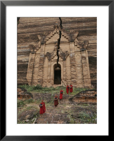 Young Buddhist Monks Near A Ruined Temple In Laos by Paul Chesley Pricing Limited Edition Print image