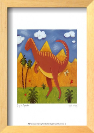 Izzy The Iguanodon by Sophie Harding Pricing Limited Edition Print image