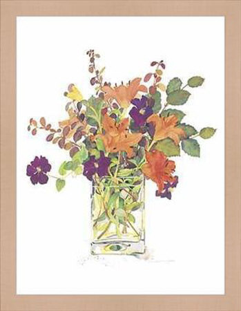 Lilies And Clematis by Claire Winteringham Pricing Limited Edition Print image