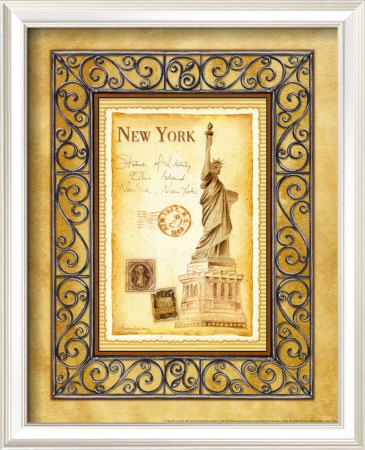 New York Postcard by Andrea Laliberte Pricing Limited Edition Print image
