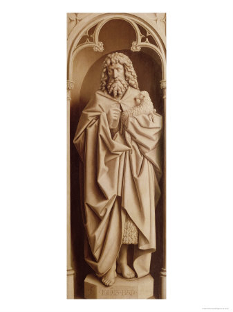 St. John The Baptist, From The Exterior Of The Left Wing Of The Ghent Altarpiece, 1432 by Hubert Eyck Pricing Limited Edition Print image