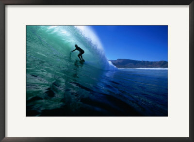 Surfing The Tube At 'Dunes', Noordhoek Beach, Cape Town, South Africa by Paul Kennedy Pricing Limited Edition Print image