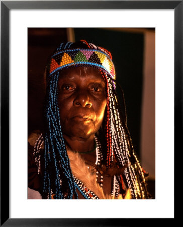 Zulu Sangoma (Diviner), South Africa by Roger De La Harpe Pricing Limited Edition Print image