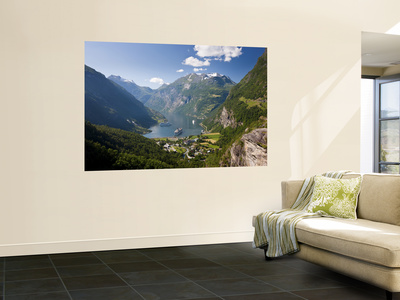 Cruise Ships, Geirangerfjord, Western Fjords, Norway by Peter Adams Pricing Limited Edition Print image