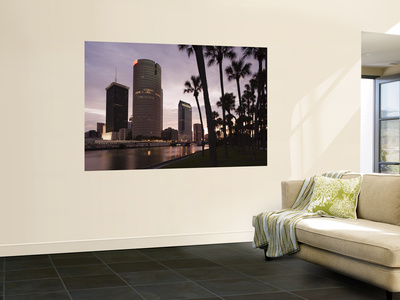 Usa, Florida, Tampa, Skyline From Hillsborough River by Walter Bibikow Pricing Limited Edition Print image