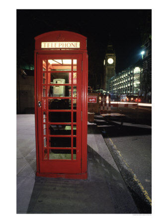 Telephone Booth, London, England by Dan Gair Pricing Limited Edition Print image