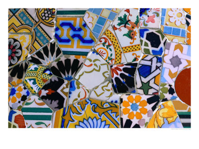 Detail Of Tilework By Gaudi At Palau Guell, Barcelona, Catalonia, Spain by Christopher Groenhout Pricing Limited Edition Print image