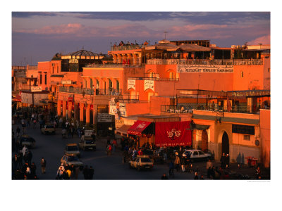 Buildings On Djemaa El Fna Square, Marrakesh, Morocco by John Elk Iii Pricing Limited Edition Print image