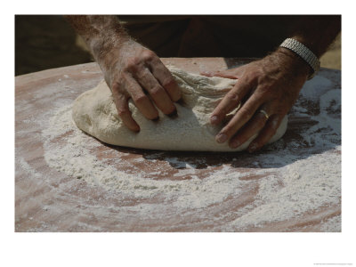 Close View Of Hands Kneading Bread by Kenneth Garrett Pricing Limited Edition Print image