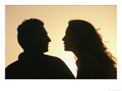 Silhouetted Couple by Richard Nowitz Pricing Limited Edition Print image