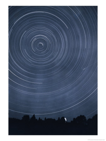 A Time-Exposure Creates Circular Star Tracks Around Polaris by Joseph Baylor Roberts Pricing Limited Edition Print image