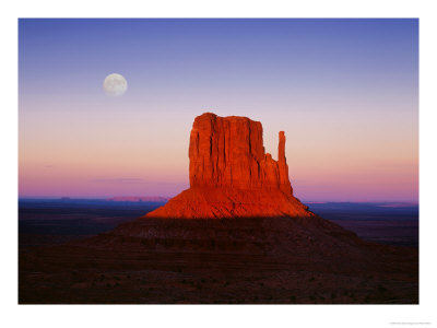 Moon Over Monument Valley, Arizona by Peter Walton Pricing Limited Edition Print image