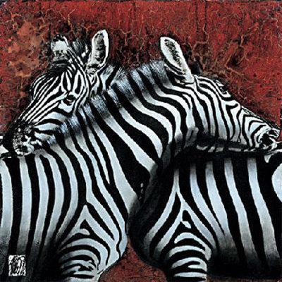 Couple De Zebras I by Fabienne Arietti Pricing Limited Edition Print image